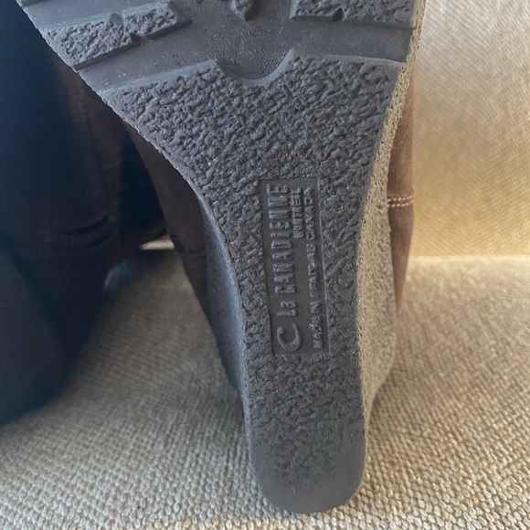 La Canadienne Brown Suede Waterproof Platform Heel Winter Fur Lined Boot. Sz. 9M - Picture 8 of 13